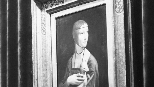 Картина Дама с горностаем художника Леонардо Да Винчи - Sputnik Lietuva