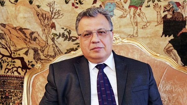 Посол России в Турции Андрей Карлов во время интервью, архивное фото - Sputnik Литва