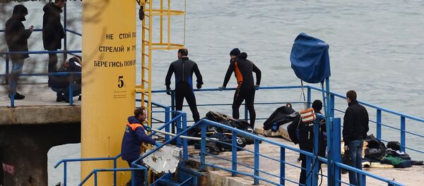 Поисково-спасательные работы на месте крушения самолета Ту-154 Минобороны РФ в Сочи - Sputnik Литва