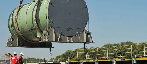 Транспортировка корпуса реактора на строящуюся АЭС, архивное фото - Sputnik Литва