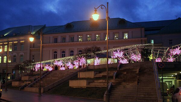 Праздничная иллюминация дополняет освещение улиц Старого Вильнюса - Sputnik Lietuva