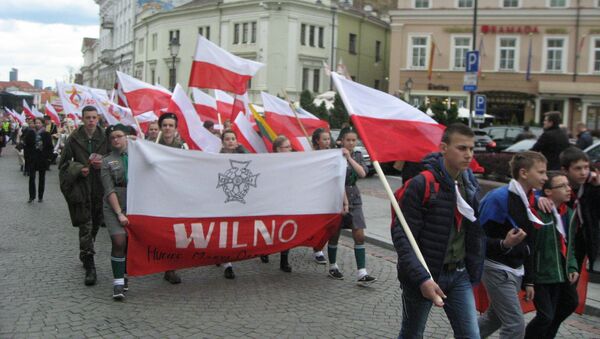 Шествие поляков в Вильнюсе 30 апреля. - Sputnik Литва