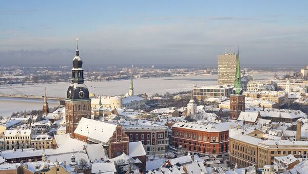 Зимняя Рига, Вецрига, архивное фото - Sputnik Литва