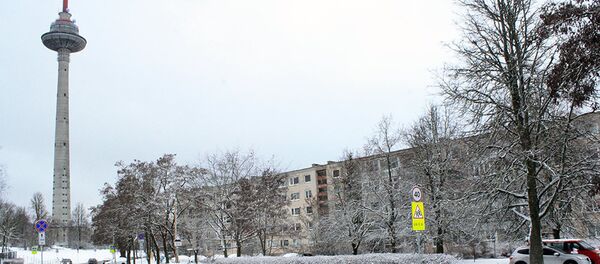 Микрорайон Каролинишкес в Вильнюсе в снегу - Sputnik Литва