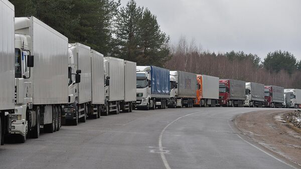 Очередь из грузовиков на границе - Sputnik Литва