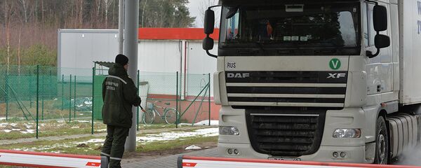 Грузовик проходит приграничный контроль, архивное фото - Sputnik Литва