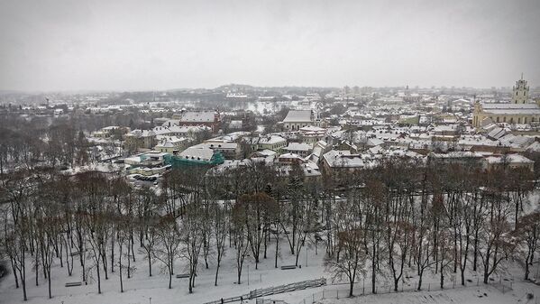 Панорама заснеженного города - Sputnik Lietuva