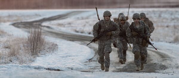 Американские военные на пробежке - Sputnik Литва