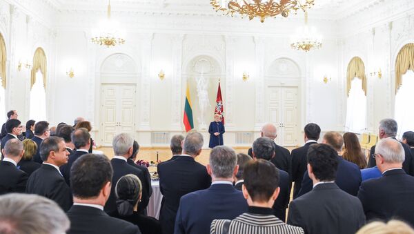 Президент Литовской Республики Даля Грибаускайте провела встречу с аккредитованными в Литве послами иностранных государств - Sputnik Литва