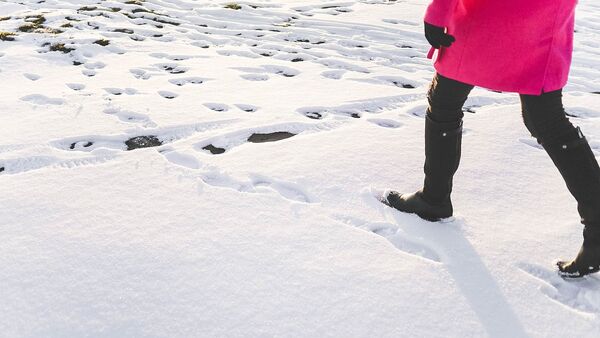 Девушка идет по снегу - Sputnik Литва