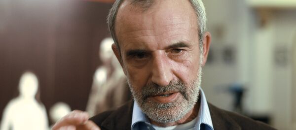 Римас Туминас во время сбора труппы Государственного академического театра имени Е. Вахтангова - Sputnik Литва