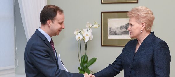 Даля Грибаускайте встречается с Аурелиюсом Веригой - Sputnik Литва