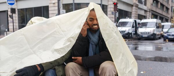 Migrantų stovykla Paryžiuje Migrantų stovykla Paryžiuje - Sputnik Lietuva