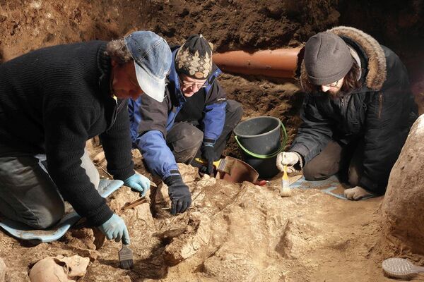 Археологи во время раскопок на горе Гедиминаса - Sputnik Литва