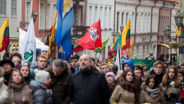 Шествие Путь литовского государства в День независимости Литвы, архивное фото - Sputnik Литва