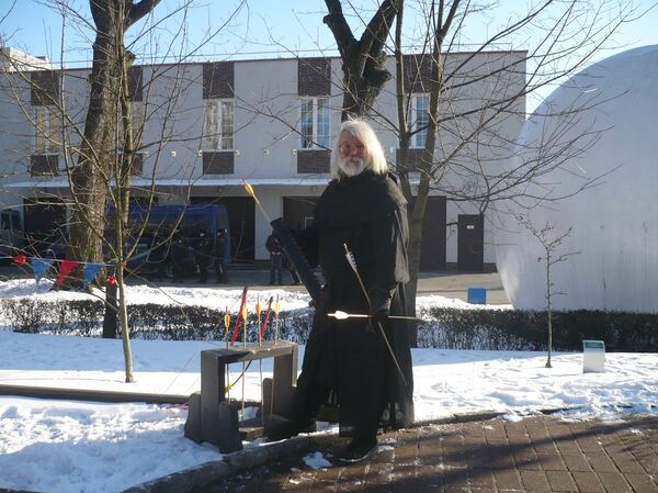 Участник шествия на Празднике длинной колбасы в Калининграде - Sputnik Литва