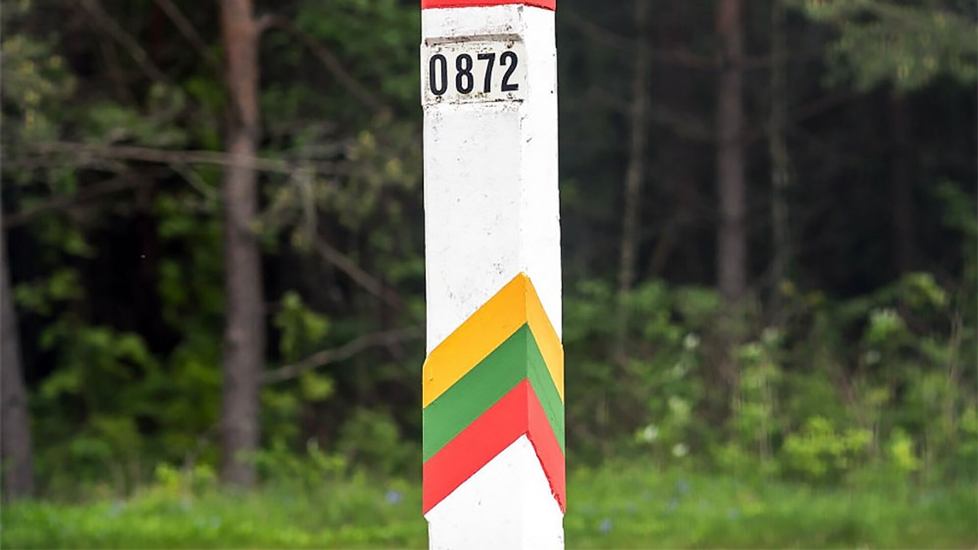 Пограничный столб на границе между Литвы и Беларусью - Sputnik Литва, 1920, 17.06.2021