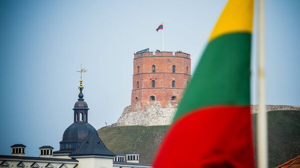 Башня Гедыминаса виднеется из Президентского дворца - Sputnik Литва