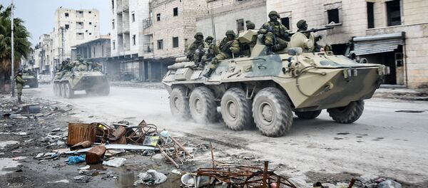 Работа инженеров Международного противоминного центра Вооруженных Сил России в освобожденном Алеппо - Sputnik Литва