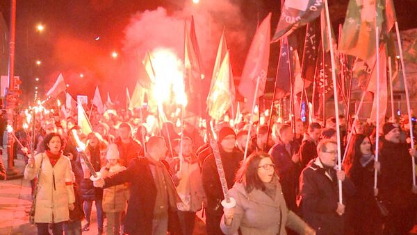 Факельное шествие в Польше - Sputnik Lietuva