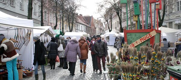 Торговые ряды Казюкаса-2017 на улице Пилес в Вильнюсе - Sputnik Литва