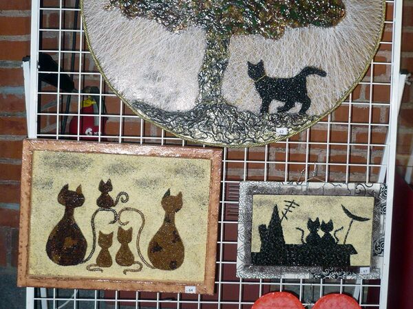 Вышитые картины с котами Вышитые картины с котами - Sputnik Литва