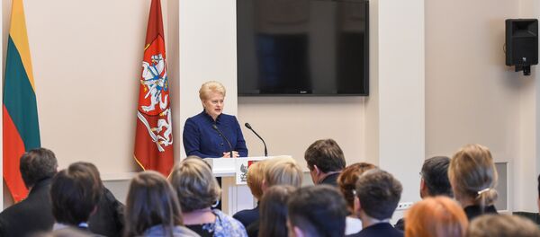 Даля Грибаускайте на встрече с литовскими дипломатами - Sputnik Литва