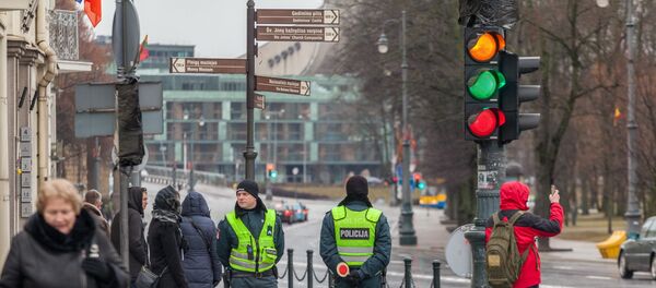 Šviesoforas įjungė trispalvę Šviesoforas įjungė trispalvę - Sputnik Lietuva