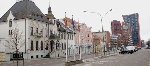 Площадь у самоуправления Клайпеды, архивное фото Площадь у самоуправления Клайпеды, архивное фото - Sputnik Литва