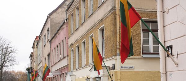 Улицы Клайпеды украшены государственными флагами - Sputnik Литва