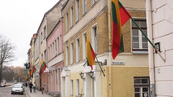 Улицы Клайпеды украшены государственными флагами - Sputnik Литва