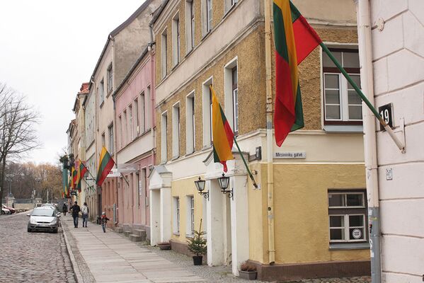 Улицы Клайпеды украшены государственными флагами - Sputnik Литва