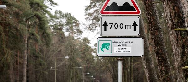 Draudžiamasis kelio ženklas Draudžiamasis kelio ženklas - Sputnik Lietuva