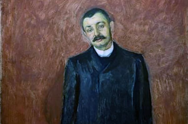 Фрагмент картины Эдварда Мунка Портрет адвоката Людвига Мейера - Sputnik Литва