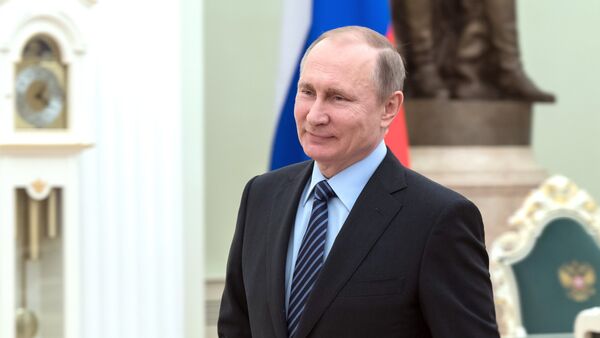Президент РФ В. Путин встретился с президентом Южной Осетии Л. Тибиловым - Sputnik Литва