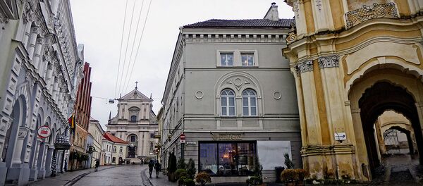 В Вильнюсе очень много разных арок, а на улице Аушрос Вартай – одна из самых красивых - Sputnik Литва