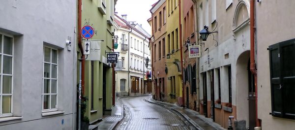 Улица Стиклю виляет в сторону Ратушной площади Улица Стиклю виляет в сторону Ратушной площади - Sputnik Lietuva