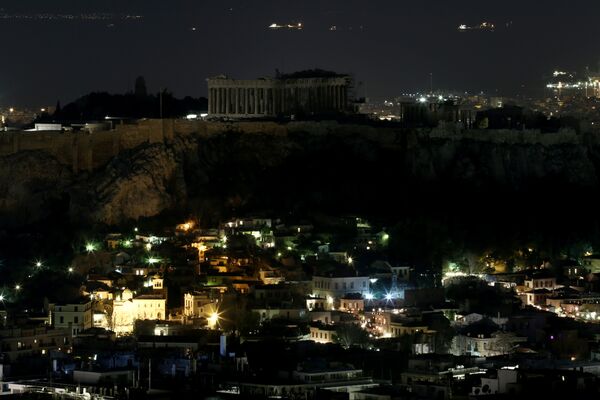 Древний Храм Парфенона на вершине Акрополя в Афинах, Греция - Sputnik Lietuva