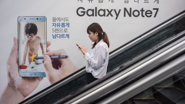 Рекламная компания телефона Galaxy Note 7 - Sputnik Литва
