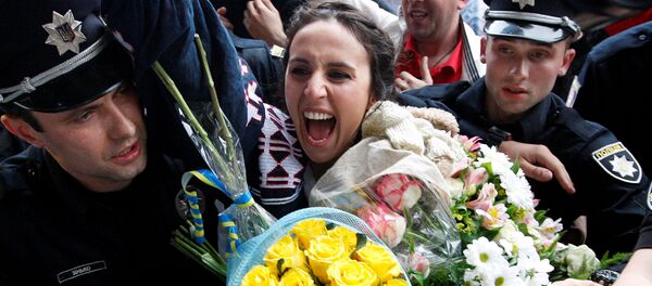 Победительница Евровидения в 2016 году Джамала Победительница Евровидения в 2016 году Джамала - Sputnik Литва