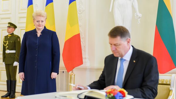 Президент Румынии Клаус Йоханнис с визитом в Литве - Sputnik Литва