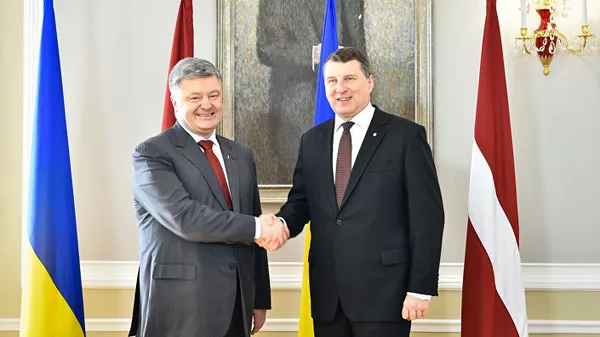 Официальный визит президента Украины Петра Порошенко в Латвию Официальный визит президента Украины Петра Порошенко в Латвию - Sputnik Lietuva