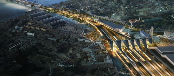 Проект латышской компании по реконструкции ж/д вокзала - Sputnik Литва