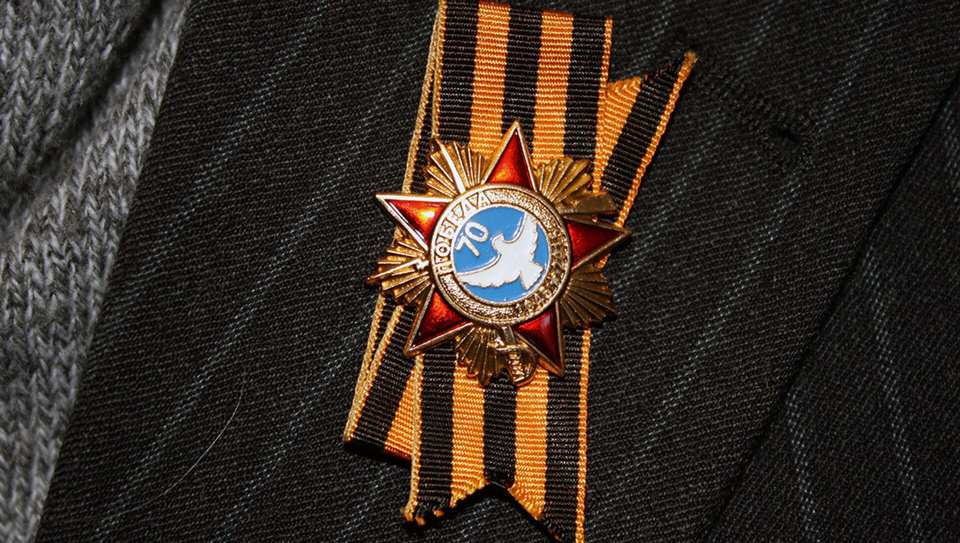 Atminimo ordinas ant Didžiojo Tėvynės karo veterano švarko atlapo - Sputnik Lietuva, 1920, 08.05.2021