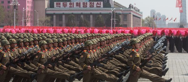 Праздничные мероприятия, посвященные 105-й годовщине со дня рождения Ким Ир Сена, в КНДР - Sputnik Литва