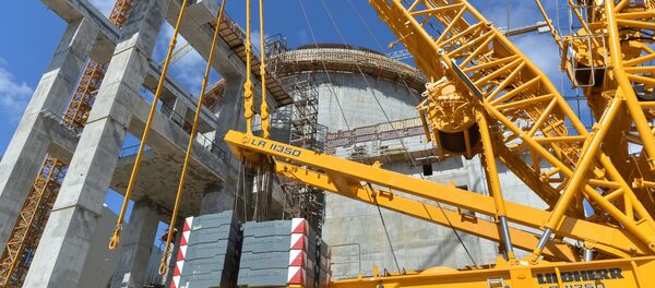 Строительство Белорусской АЭС в Островце, архивное фото - Sputnik Литва