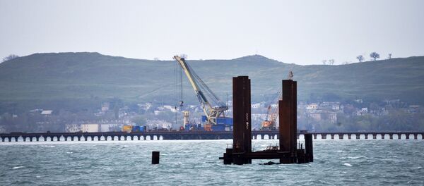 Строительство Керченского моста в Крыму - Sputnik Литва