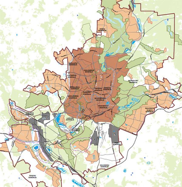 Карта зон возможного строительства крематория - Sputnik Литва