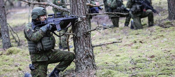 Учения Удар молнии 2017 в городе Пабраде Учения Удар молнии 2017 в городе Пабраде - Sputnik Литва