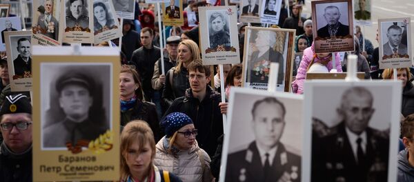 Акция Бессмертный полк в городах России - Sputnik Литва